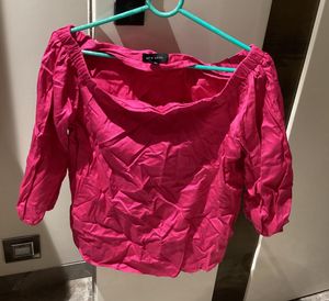 Pink Off-Shoulder Top