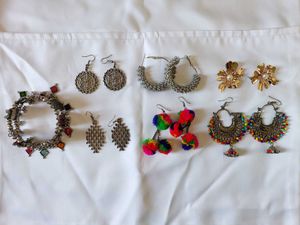 Set Of 6 Earrings And One Bracelet