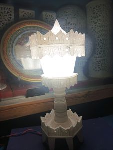 Marble Standing Lamp white Colour