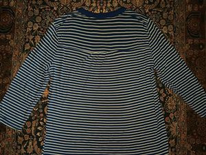 Striped Top with Lace Yoke Detailing