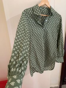 Cotton Sanganeri Print Shirt