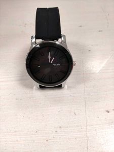 Titan Black Strap Magnetic Lock Watch