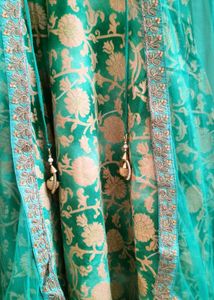 like new Elegant Green Ethnic Gown