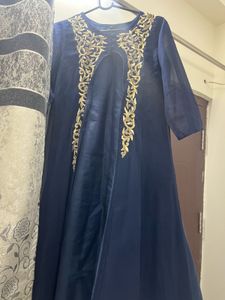 Party Wear Gown With Heavy Shrug