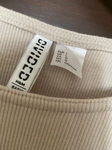 H&amp;M Cement Gray Crop Top (L)