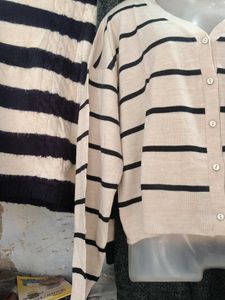 Striped Cardigan Sweater