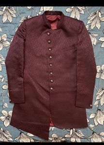 Men Marron Indo Western Set