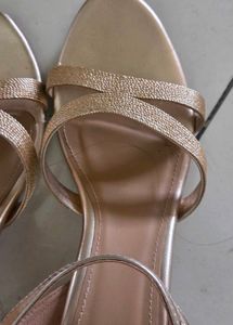 Gold Strappy Heels