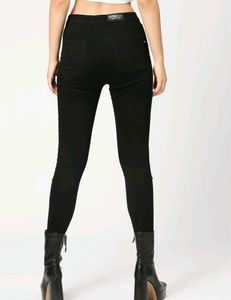 Women Slim High Rise Black Jeans