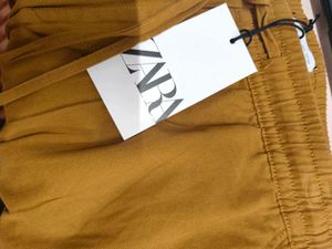 Zara Unisex Mustard Wide Leg Baggy Pants