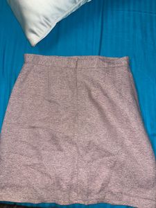 Blush Button Mini Skirt