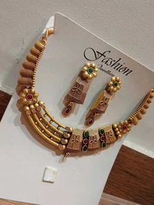 This is a necklace with earrings set.