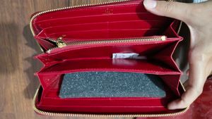 Louis Vuitton Red Vernis Zippy Wallet