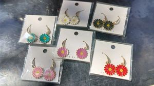 Daisy White Earrings