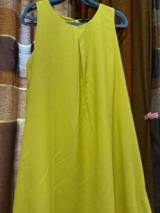 Yellow Sleeveless Shift Dress
