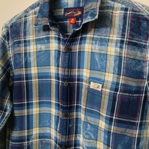 US POLO Assn CHEQUERED INDIGO DENIM SHIRT