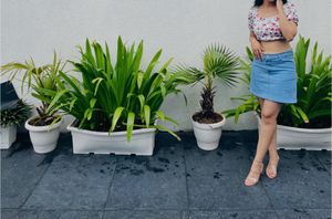 Floral Crop Backless Top.!