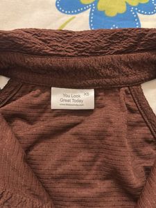 Brown Button-Down Halter Top