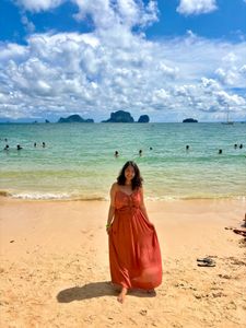 Flowy Brown Beach Dress