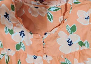 Floral Print Coral Night Gown