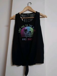 Sleeveless Top Back Netted