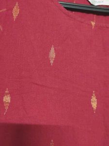 Maroon Printed Kurta