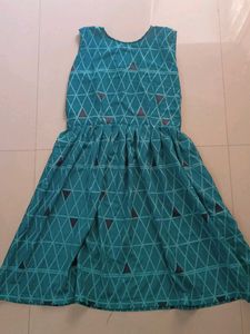 Sea Green, Self Stiched Dress