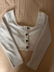 Shein Scoop Neck Button Down Top