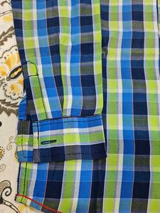 Boys Pink &amp; Blue Plaid Shirt
