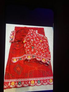 Sarees Teal Printed Fabric Set