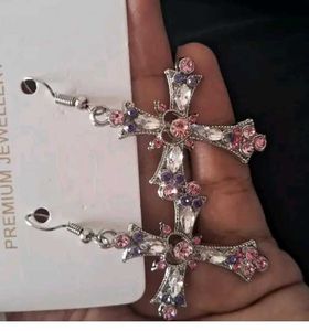Cross Dangle Earrings