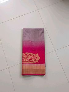 Elegant Pink &amp; Grey Saree