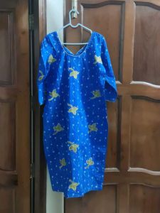 Blue Floral Print Kurta