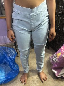 Light Wash Denim Jeggings