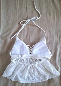 White Lace Halter Top