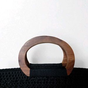 Crochet Black Handbag