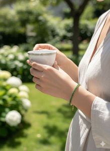 Premium Anti-Tarnish Gold and emerald Bracelet | W