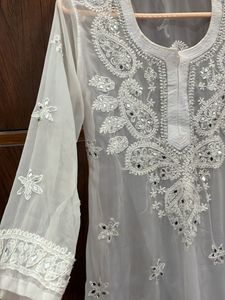 White Chikankari Kurti