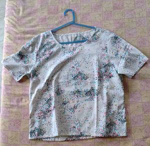 Speckled Print Boxy Top