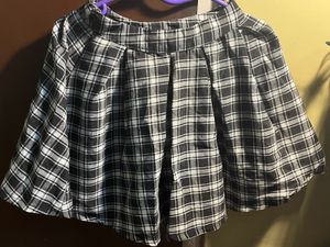 Collar Plaid Crop Blazer And Skater Skirt Set