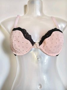 Cute Pink Polka Dot Bra 34 C