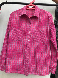 Pink Striped Long Sleeve Shirt