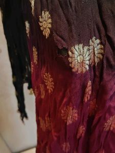 Designer Two-Shaded Embroidered Kurta with Dupatta