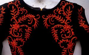 Festive wear Long Ethnic Skirt With Velvet Crop To