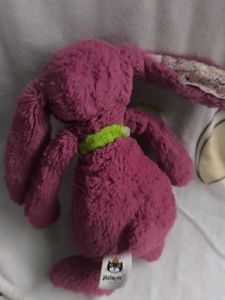 Purple Plush Bunny with Scarf