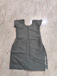 Striped Embroidered Tunic Top