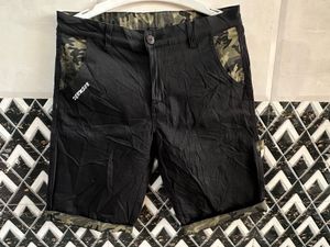 Stylish Black Camo Shorts