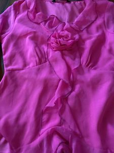 Pink Ruffle Blouse