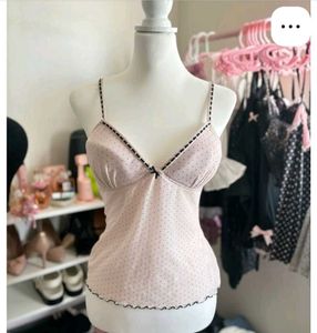 Warners  Vintge Rampage Pink Polka Dot Cami