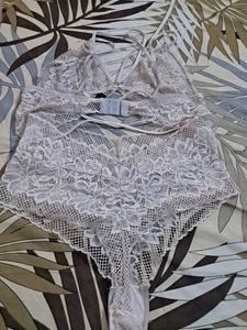 It&#39;s A Pretty  Net Bodysuit  In Imported  Premium